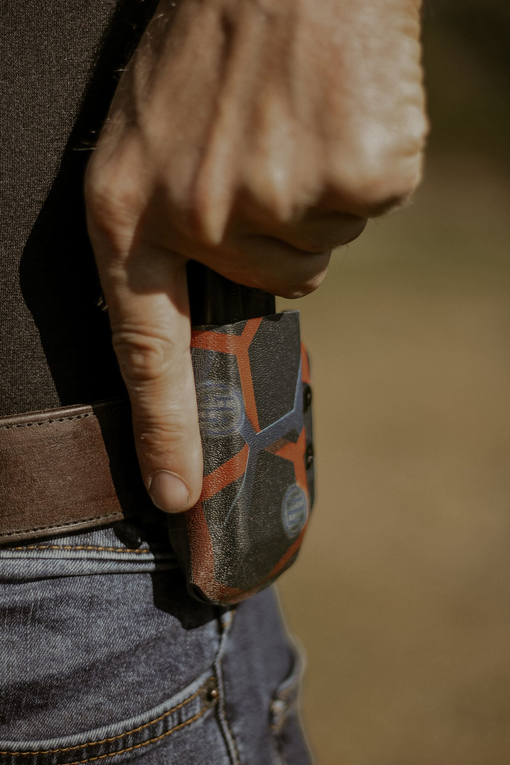 Inside the waistband